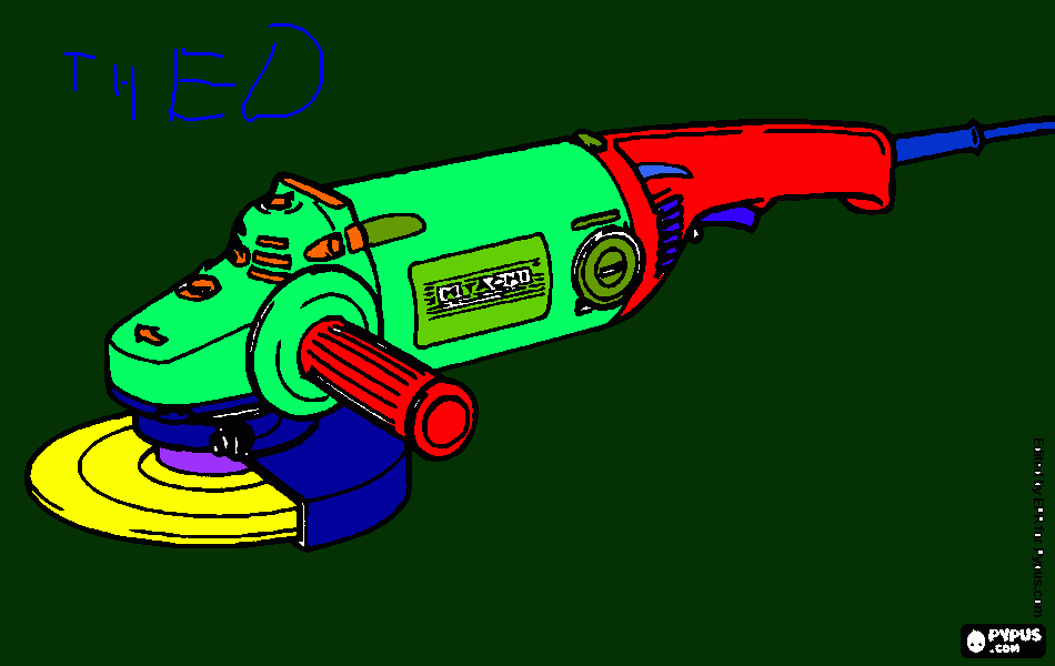 Lixadeira para colorir e imprimir