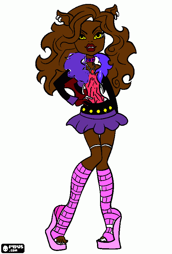 loba simone marty  para colorir e imprimir