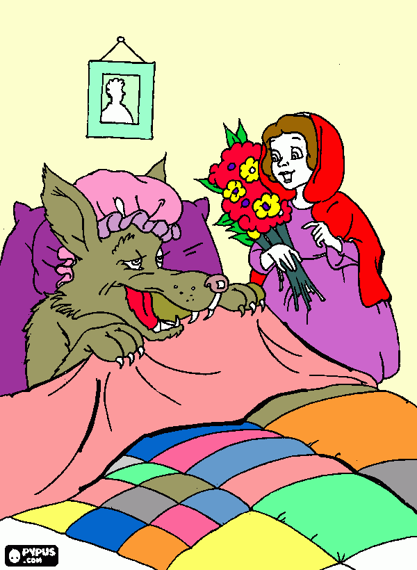 Lobo mal para colorir e imprimir