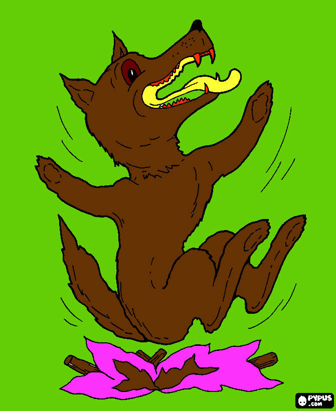 lobo mau feito por rafael pires bras para colorir e imprimir