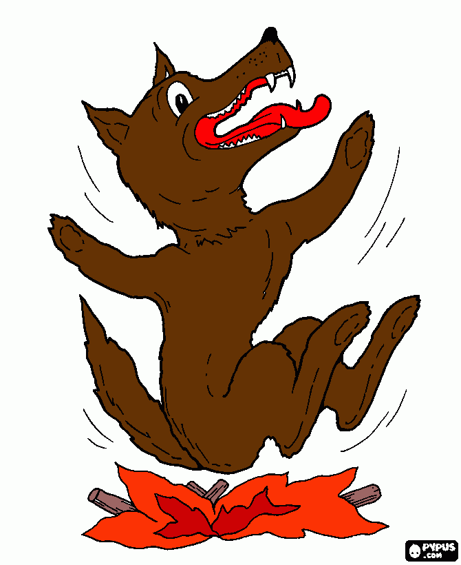 lobo mau para colorir e imprimir