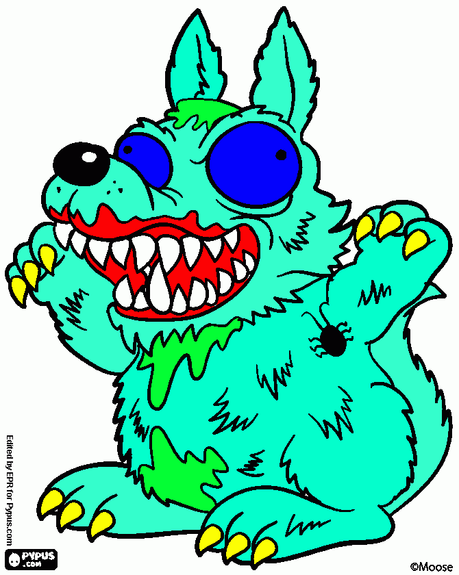 lobo sangrento para colorir e imprimir