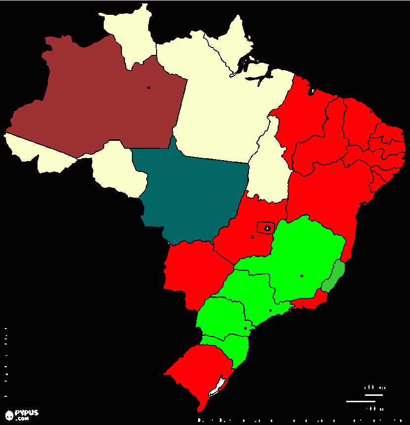 Locais do BR contra a diminuicao do ICMS para colorir e imprimir