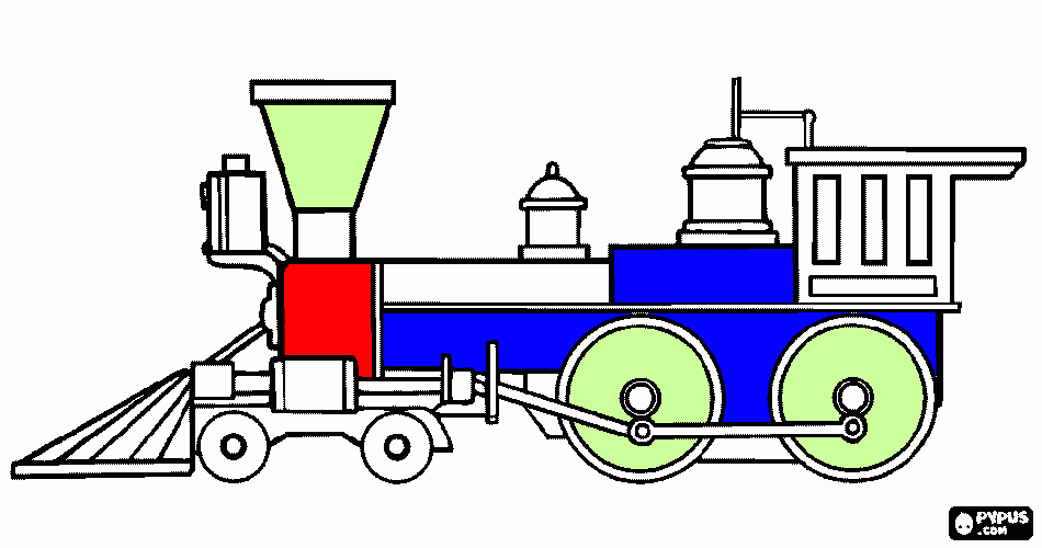 locomotora vapor colorida para colorir e imprimir
