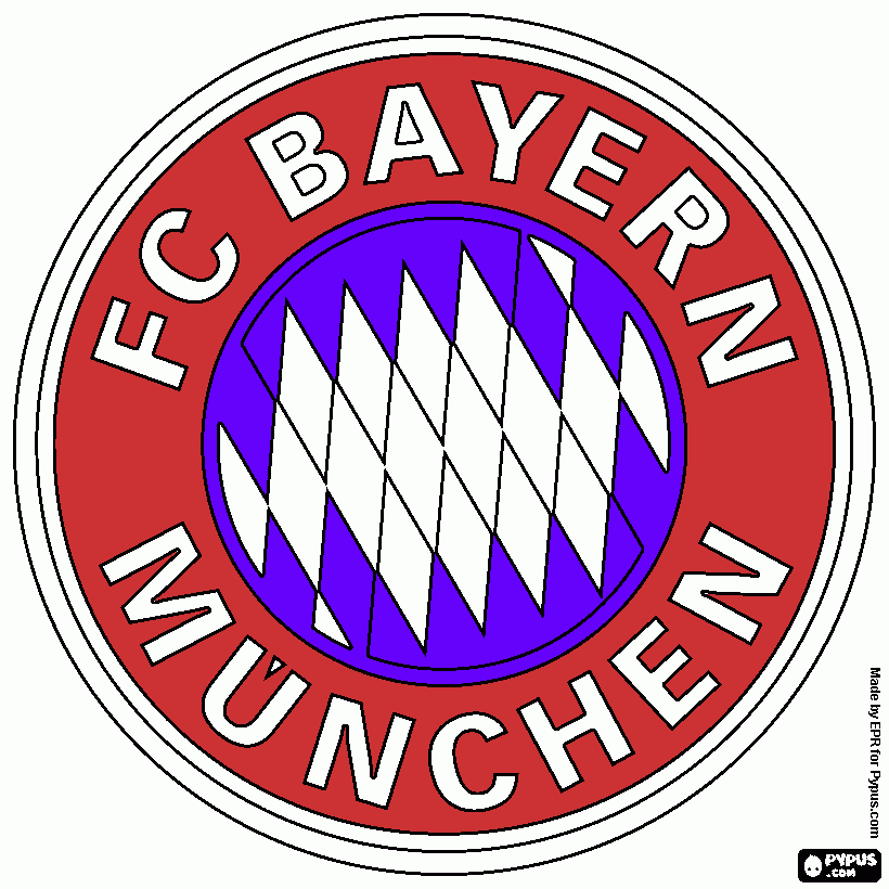 LOGO BAYER DE MUNIQUE para colorir e imprimir