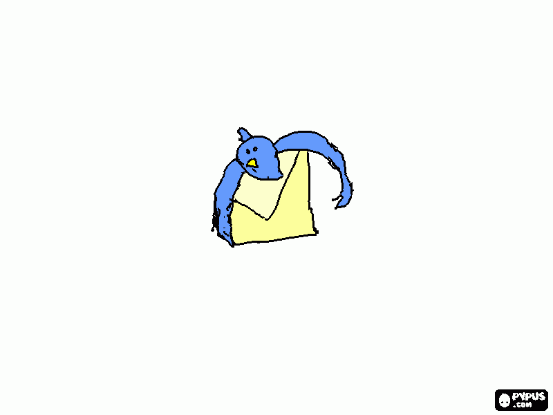 Logo de Mozilla Thunderbird (colorido) para colorir e imprimir