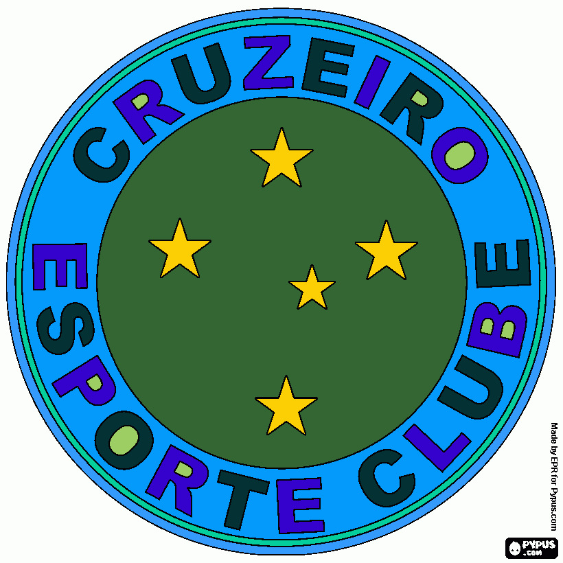 Logo do Cruzeiro para colorir e imprimir