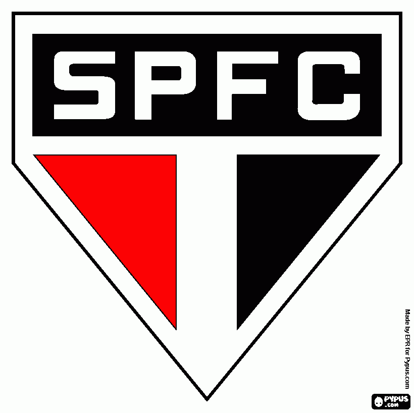 LOGO DO SAO PAULO para colorir e imprimir