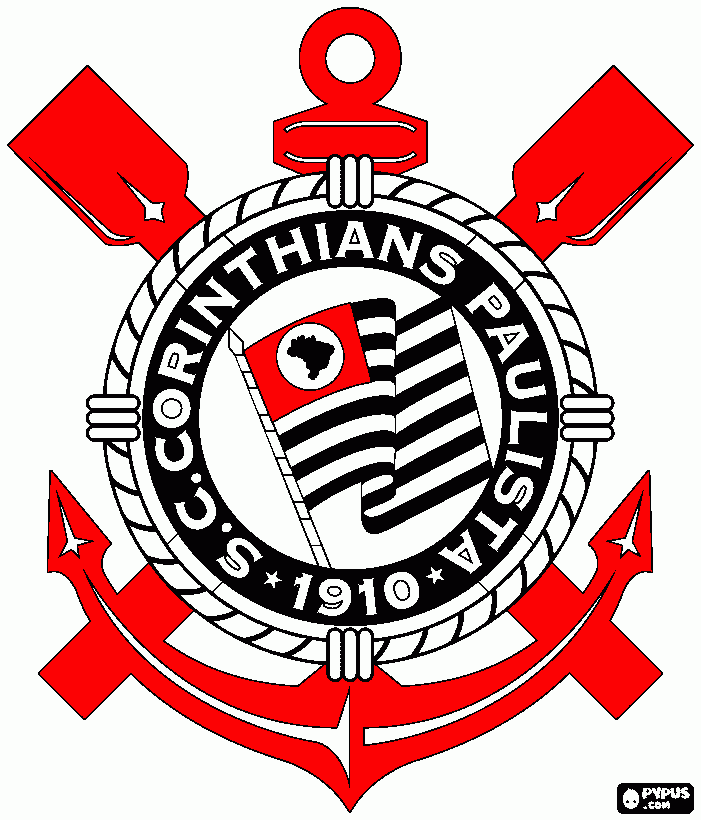 logo do timão para colorir e imprimir