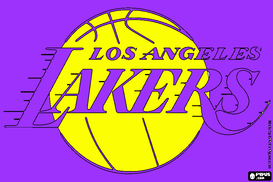 Logo dos Lakers para colorir e imprimir
