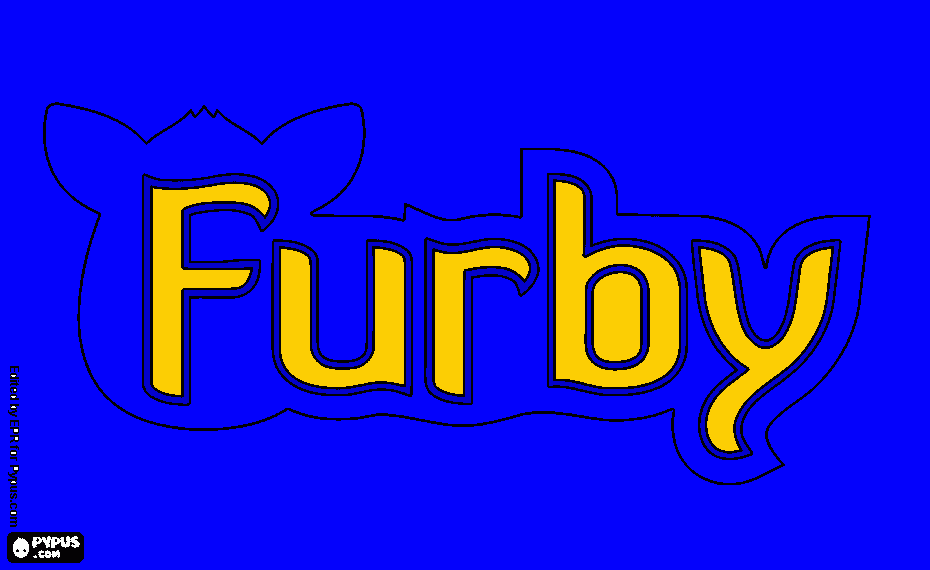 Logo Furby para colorir e imprimir