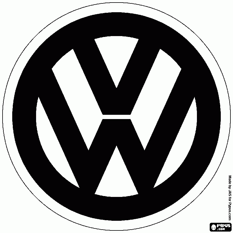 logo vw para imprimir para colorir e imprimir