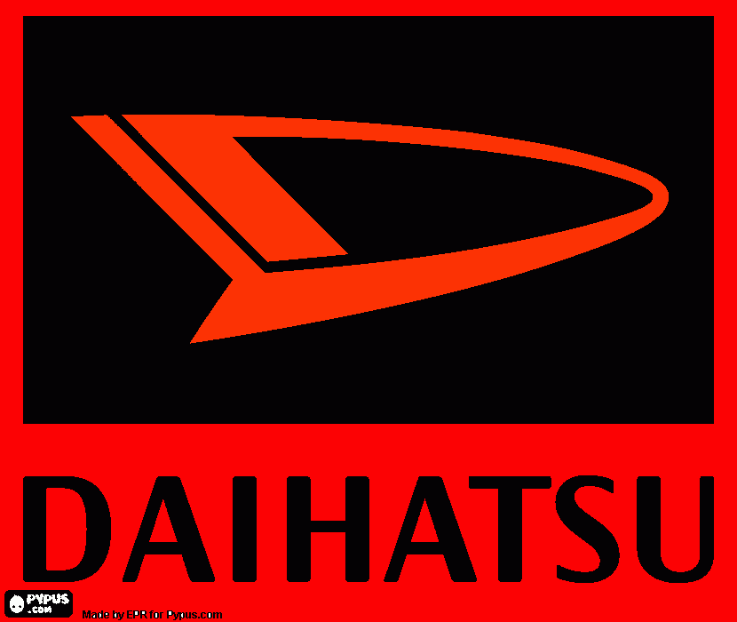logotipo da daihatsu para colorir e imprimir