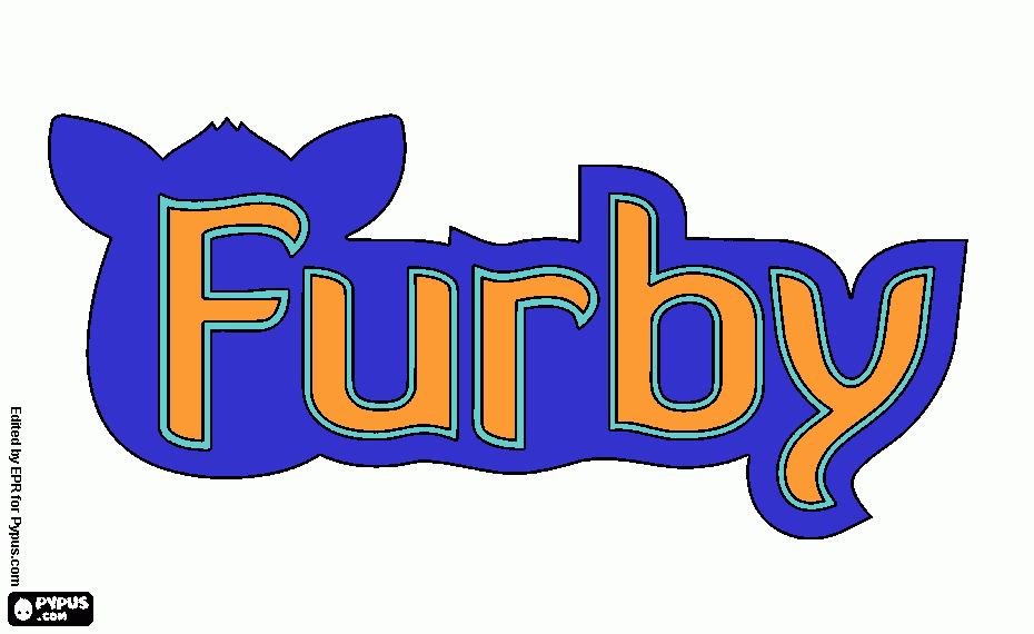 logotipo furby para colorir e imprimir