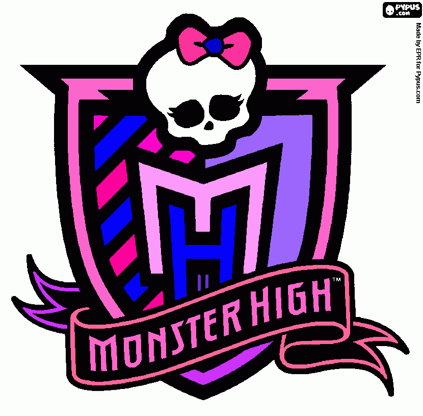logotipo monster high para colorir e imprimir