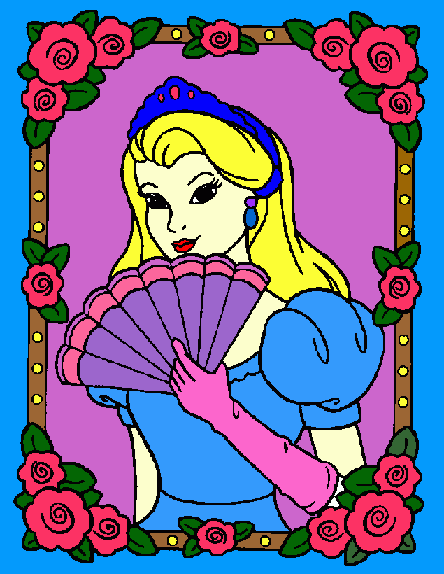 LOIRA ,VESTIDO AZUL para colorir e imprimir