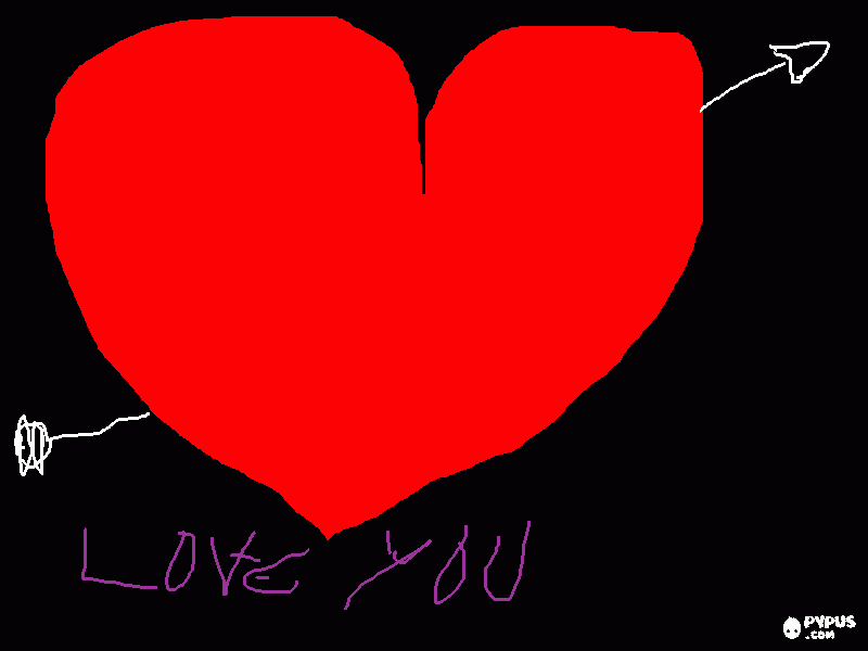 love you coração para colorir e imprimir