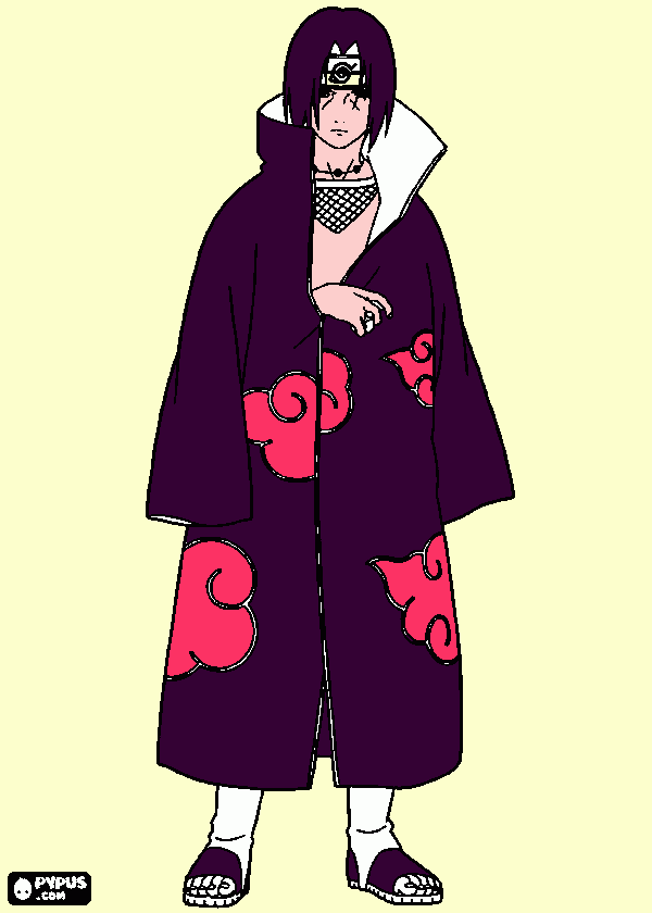 ltachu uchiha para colorir e imprimir