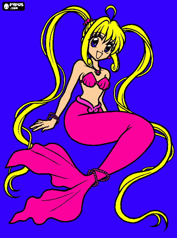 Luchia Nanami a princesa sereia do Reino do Pacífico Norte para colorir e imprimir