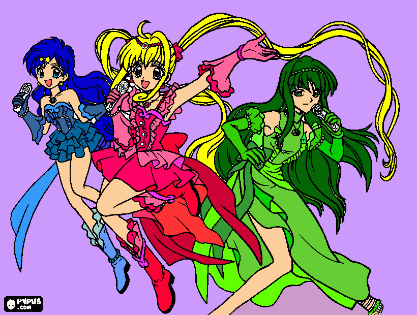 lucia hanon e rina para colorir e imprimir