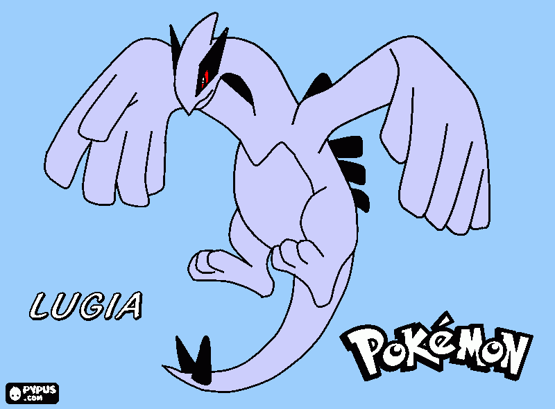 lugia dark para colorir e imprimir