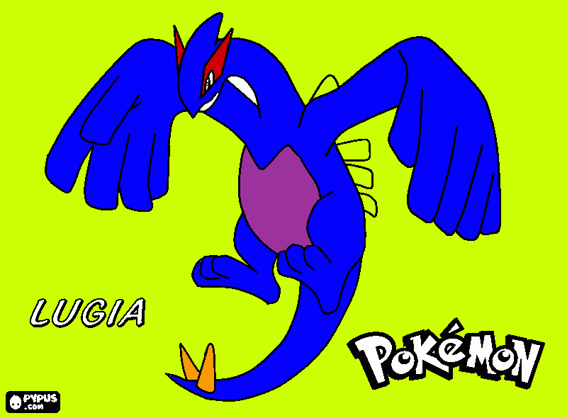 lugia o pokemon lendario para colorir e imprimir