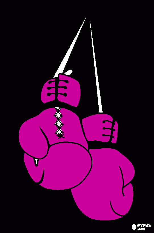 luva de box para colorir e imprimir