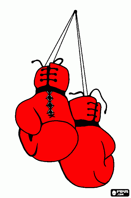 luvas kickboxing para colorir e imprimir