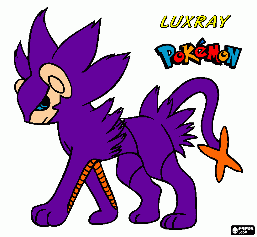luxray pokémon para colorir e imprimir