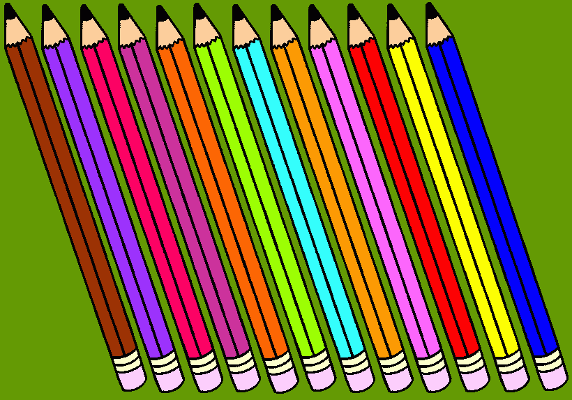             lápis de escrever no caderno de lição da escola para colorir e imprimir