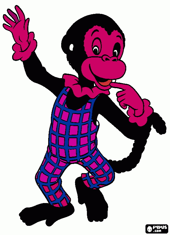 Macaca Marta para colorir e imprimir