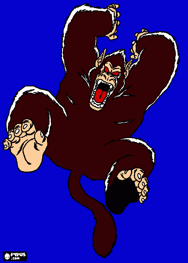 macaco da lua cheia para colorir e imprimir