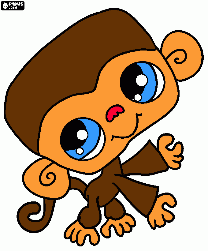 macaco foto para colorir e imprimir