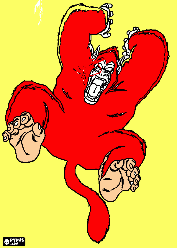 macaco loco para colorir e imprimir