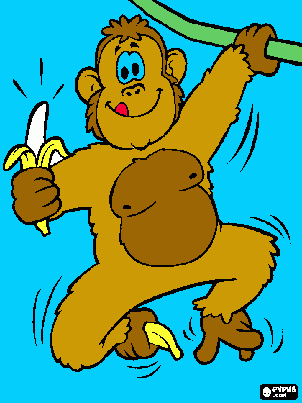 macaco travesso para colorir e imprimir