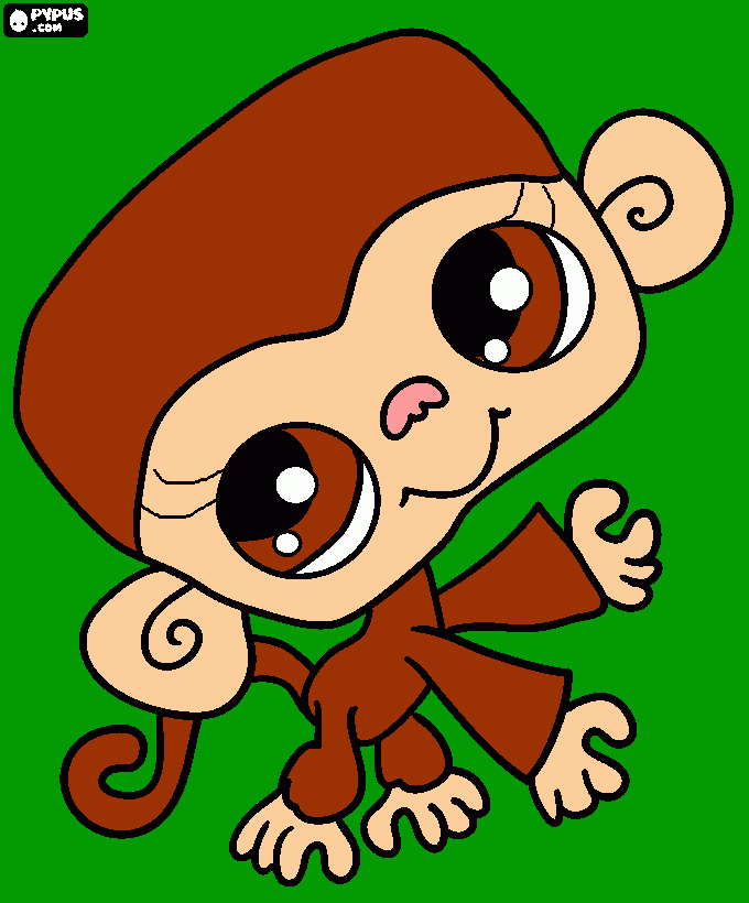 macaquinha no seu abrigo do zoologico... para colorir e imprimir