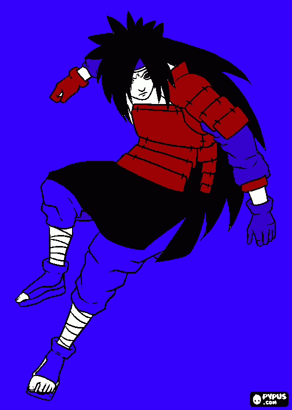 Madara eu desenhei para colorir e imprimir