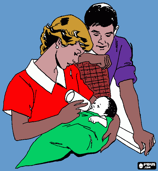 mae amamentando para colorir e imprimir