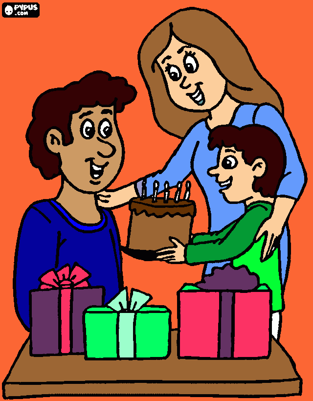 mae pai e pedro para colorir e imprimir