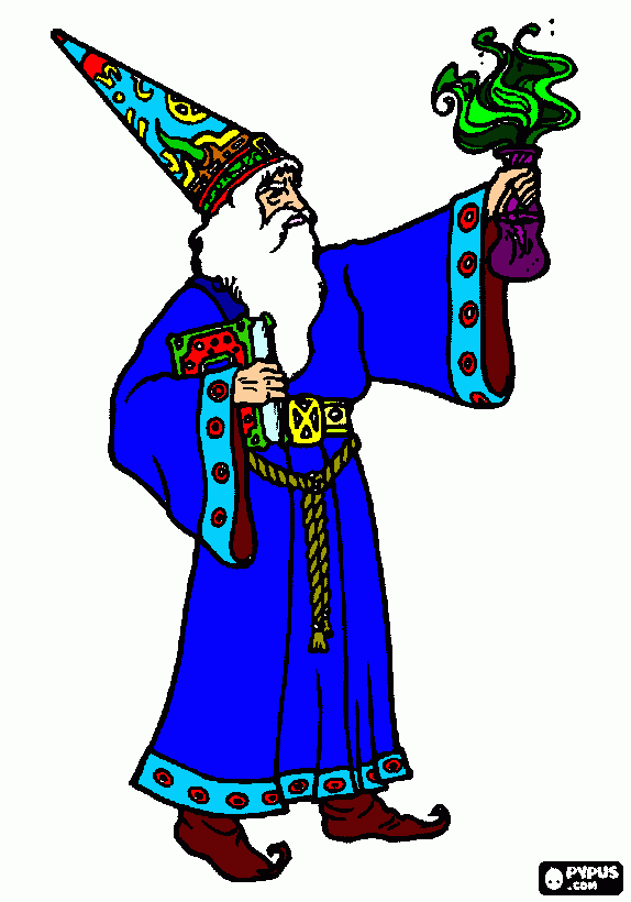 Mago Foda para colorir e imprimir