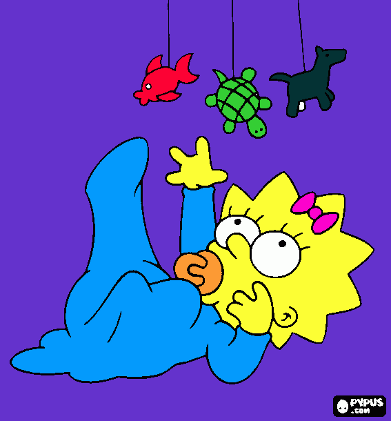 magui  simpson para colorir e imprimir