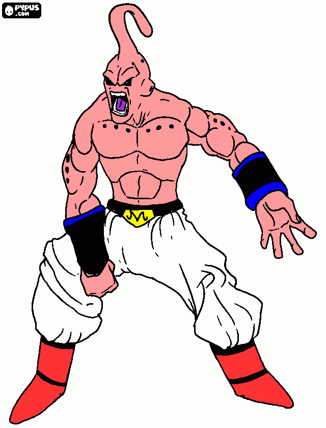 majin boo para colorir e imprimir