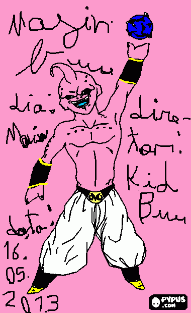 Majin Buu  para colorir e imprimir