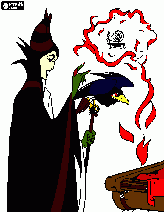 malefica para colorir e imprimir