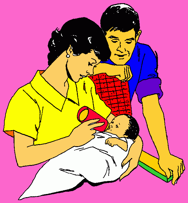 mamae papai bebe para colorir e imprimir