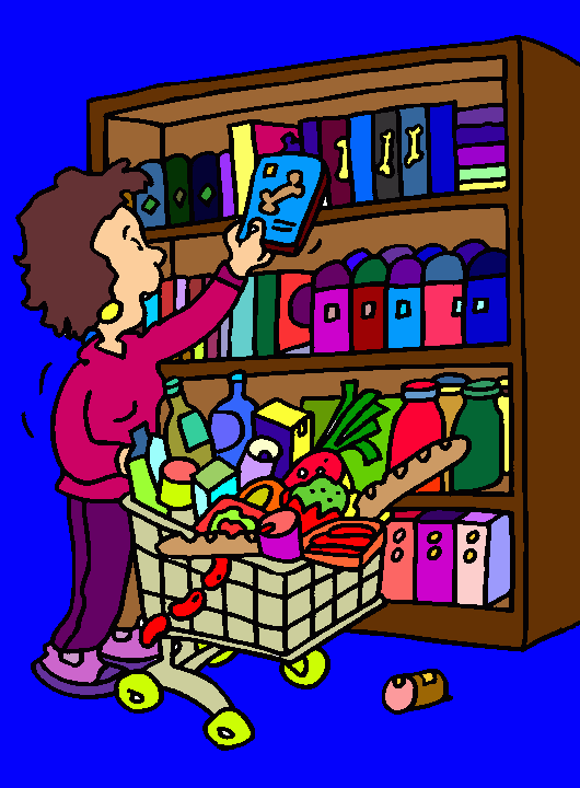 mamãe fazendo compras para colorir e imprimir