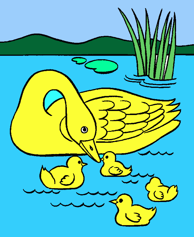 Mamãe Ganso para colorir e imprimir