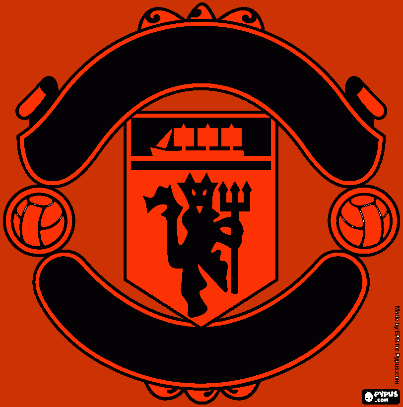 Manchester United - escudo para colorir e imprimir