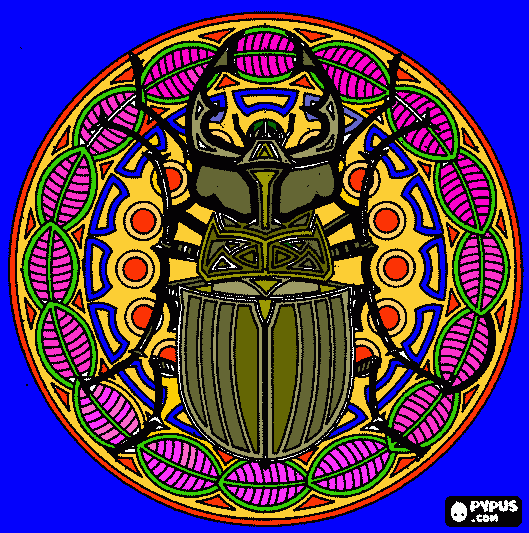 mandala de besouro para colorir e imprimir