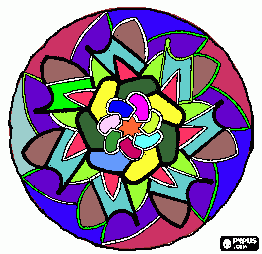 mandala de flores para colorir e imprimir